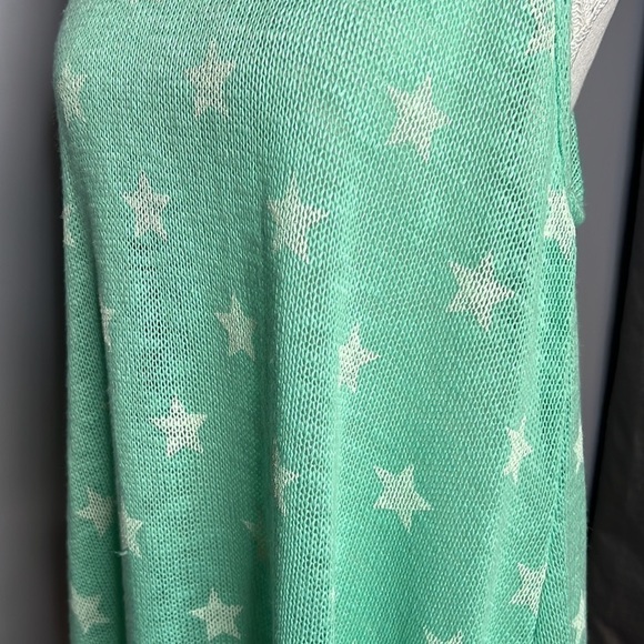 VINTAGE HAVANA LARGE MINT GREEN RACER BACK KNIT TANK TOP WITH STARS New - Picture 3 of 10
